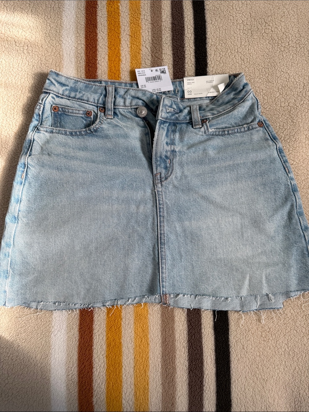 American Eagle Outfitters Light Blue Denim Mini Skirt